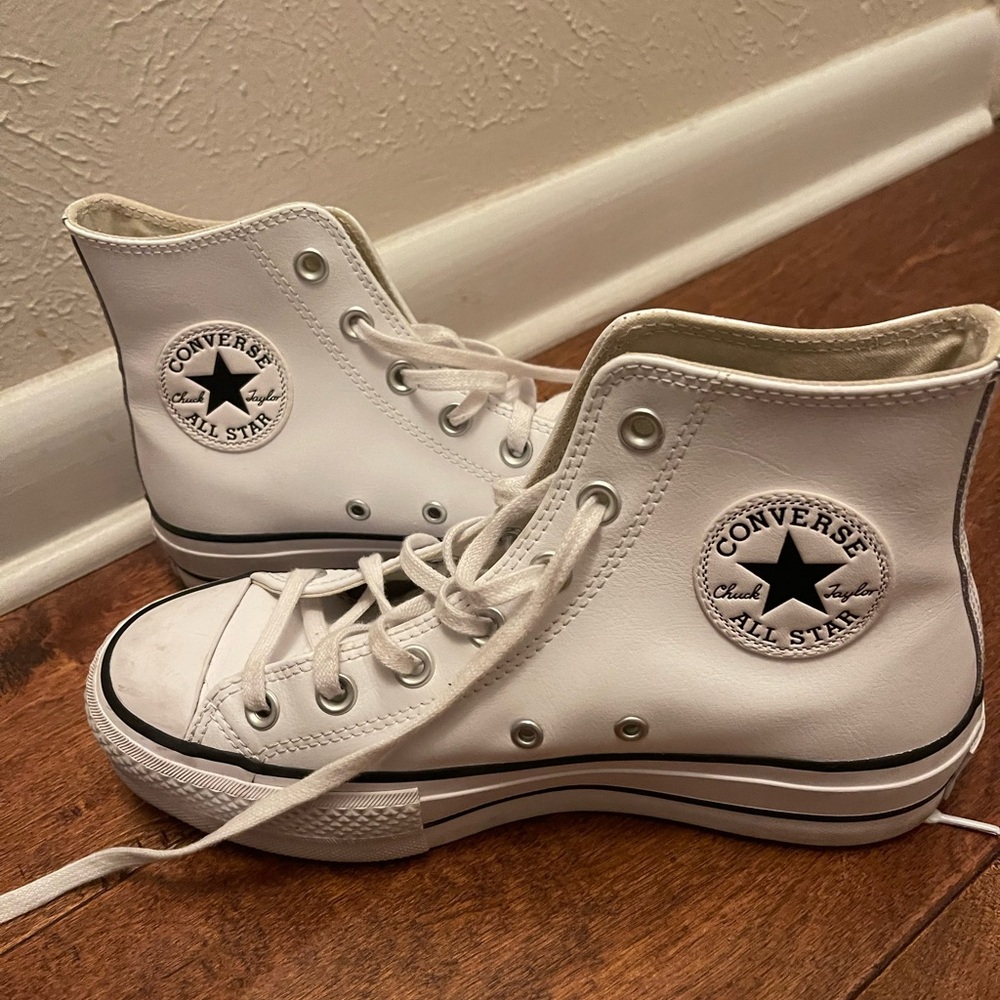 Converse White High-Top Platform